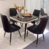Six-Seater Marble Top Dining Table Set