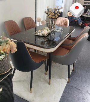 WhatsApp Image 2025-12-08 at 3.04.58 PM (1) Six-Seater Marble Top Dining Table Set
