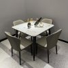 Six-Seater Marble Top Dining Table Set