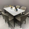 Six-Seater Marble Top Dining Table Set