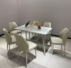 WhatsApp Image 2025-12-08 at 3.05.01 PM (2) Six-Seater Marble Top Dining Table Set- Cream