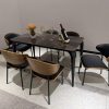 Six-Seater Marble Top Dining Table Set