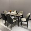 Six-Seater Marble Top Dining Table Set