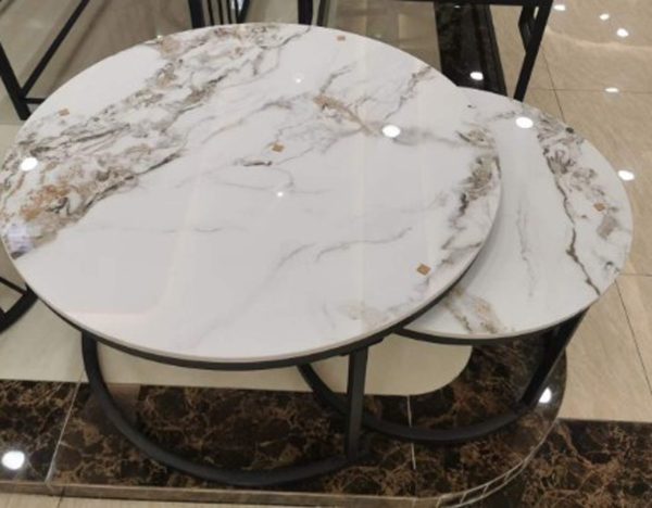 Marble Top Nesting Coffee Table Set