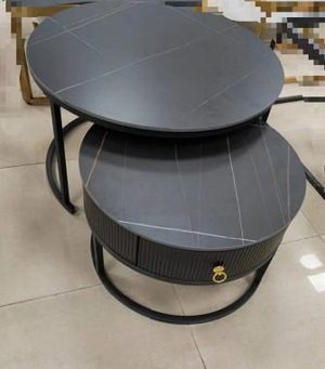 WhatsApp Image 2025-12-08 at 3.26.46 PM (2) Marble Round Coffee Table Set - Black