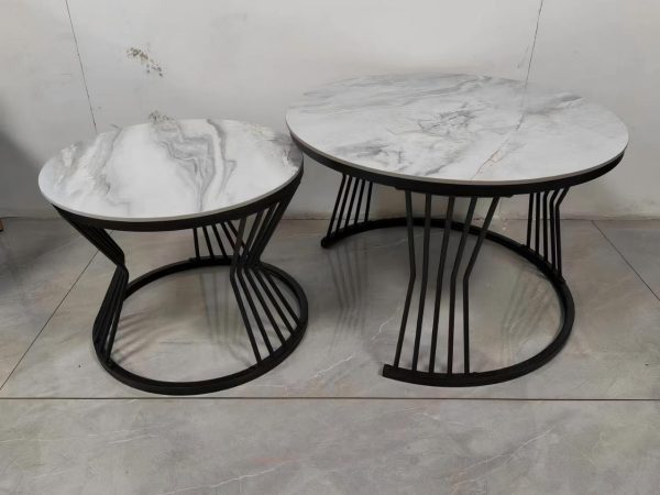 Marble Top Nesting Coffee Table Set
