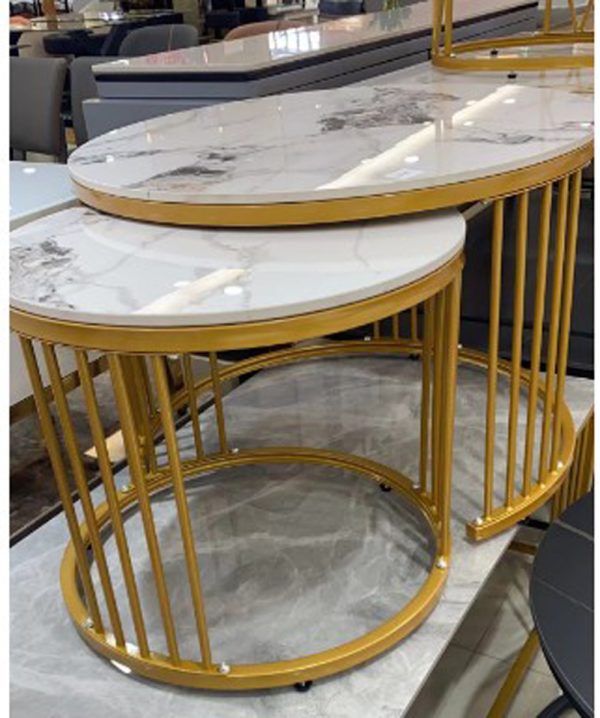 Marble Top Nesting Coffee Table Set