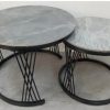 Marble Top Nesting Coffee Table Set -Grey
