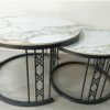 Marble Top Nesting Coffee Table Set