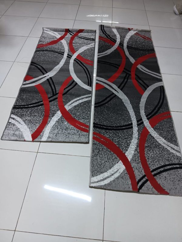 WhatsApp Image 2025-12-1S2 at 11.23.13 AM Modern Super Metro Curved Carpet Runner – Grey / Red / Black (80cm by 200cm ; 80cm by 300cm)