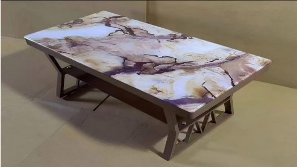 Marble Top Rectangular TV Stand