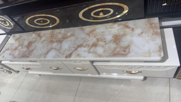 Classic Marble Top TV Stand/ Coffee Table